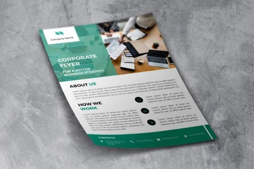 企业公司宣传推广传单PSD模板 Coorporate Flyer