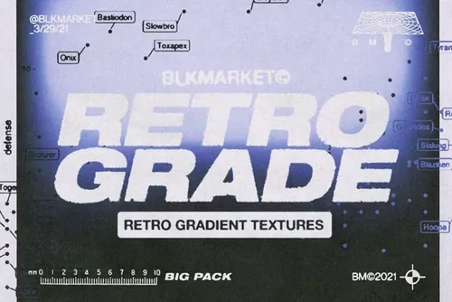高分辨率潮流复古颗粒感渐变纹理合辑 RETROGRADE: