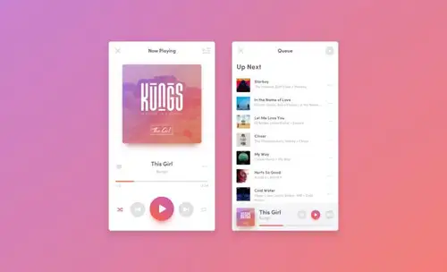 Music Player Daily UI #028 每日UI源文件分享 UI 素材