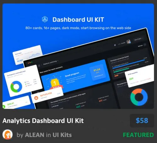 分析仪表板用户界面工具包Analytics Dashboard UI Kit