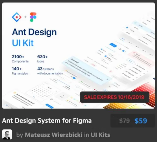蚂蚁系统现代创意网站UI设计套件Ant Design System for Fi