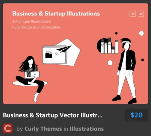 智能商业和创业矢量图Business amp;amp; Startup