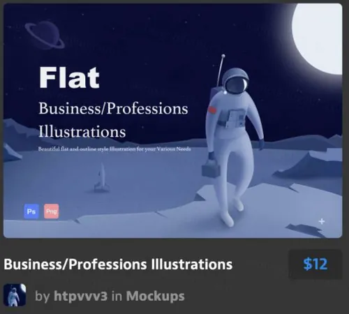 太空外星人商业专业插图Business Professions Illustra