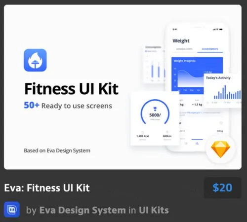 Eva健身UI套件Eva Fitness UI Kit