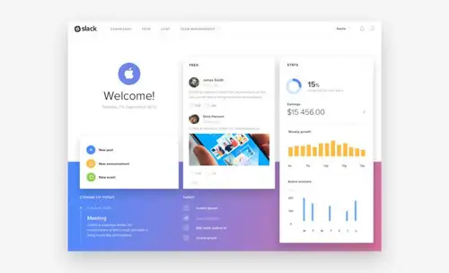 Slack Dashboard Concept Daily UI #029 每日UI源文件