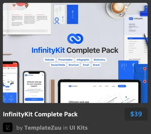现代创意网站UI设计套件InfinityKit Complete Pack