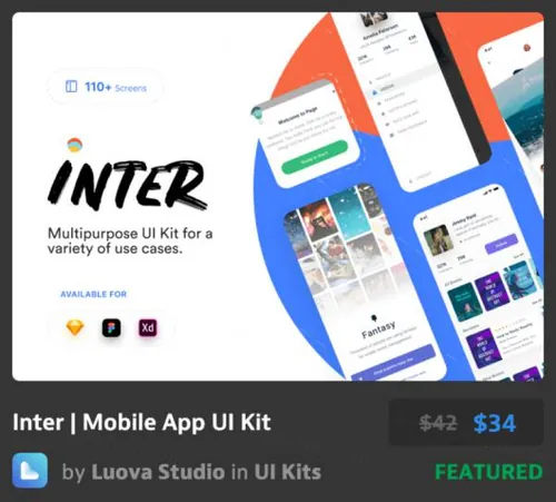 移动应用程序界面工具包Inter Mobile App UI Kit