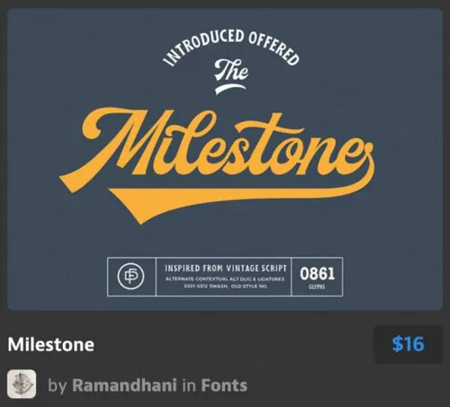 优雅复古经典字体Milestone