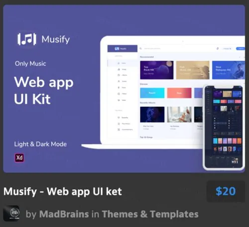 悦耳的音乐-Web应用程序界面Musify - Web app UI ket