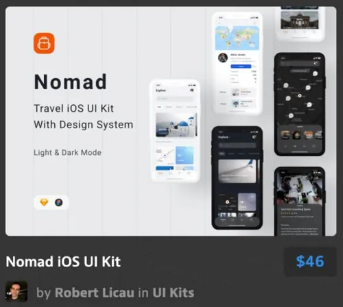 高级灰 iOS用户界面工具包Nomad iOS UI Kit