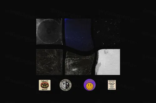 潮流音乐封面设计纹理贴纸装饰素材免费分享 Ricx - Ha