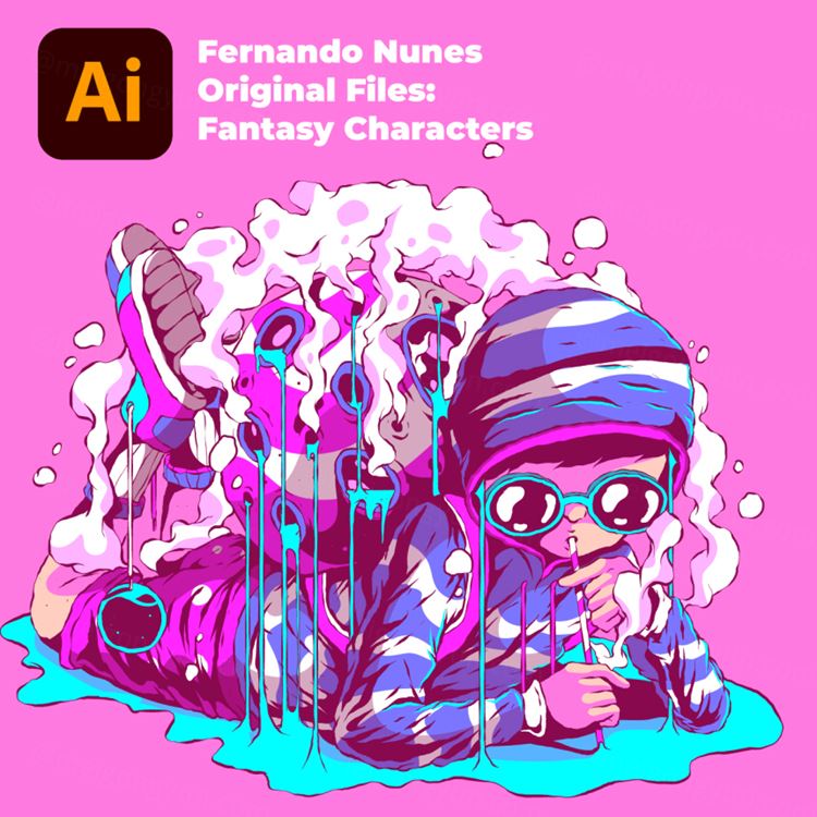 国外自由插画师 Fernando Nunes 动漫人物插画作