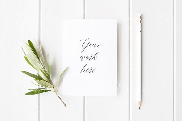 简约时尚卡片样机模板 Styled-stock-photo-Greeting-card