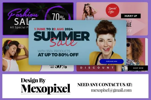 高品质的时尚打折sale促销折扣横幅