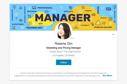 时尚多用途的领英背景海报宣传单 linkedin-editable