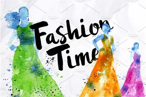 服装设计味道的元素素材 Watercolor Poster Fashion