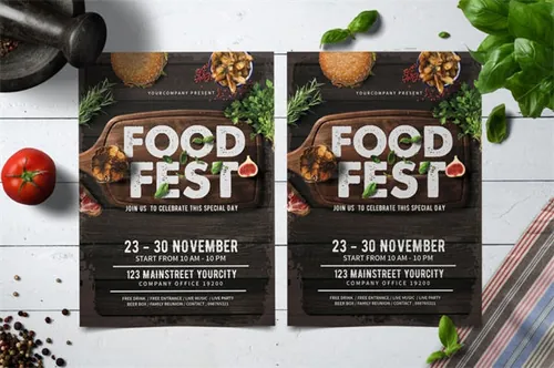 餐厅菜单菜谱海报宣传单food-fest
