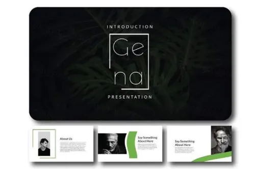 简单实用的绿色主题PPT模版Gena_Powerpoint_Template