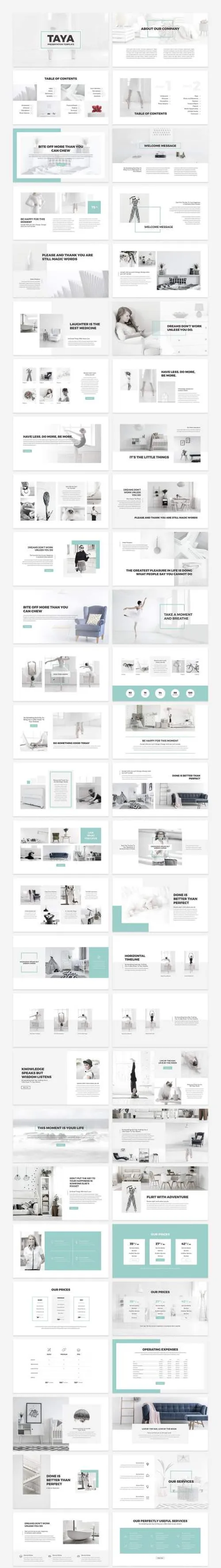 一款现代极简主义PPT模版Taya_Presentation_Template