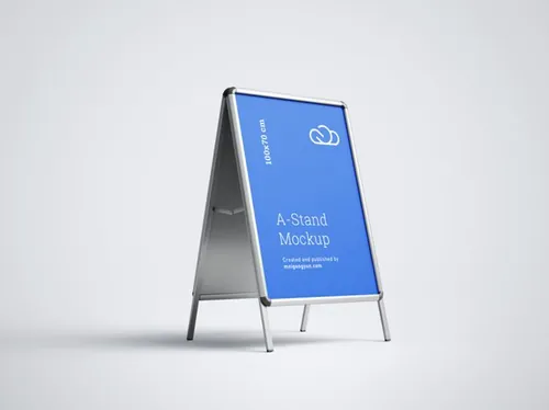广告牌海报贴图展示样机PSD模版 A-Stand mockup