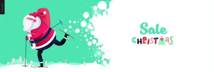 冬日圣诞节新年快乐庆典EPS矢量海报插画素材