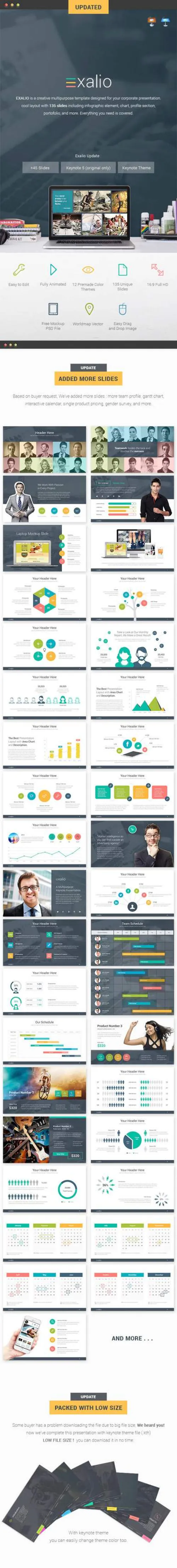 一个多用途的演示模板Exalio_Keynote_Template