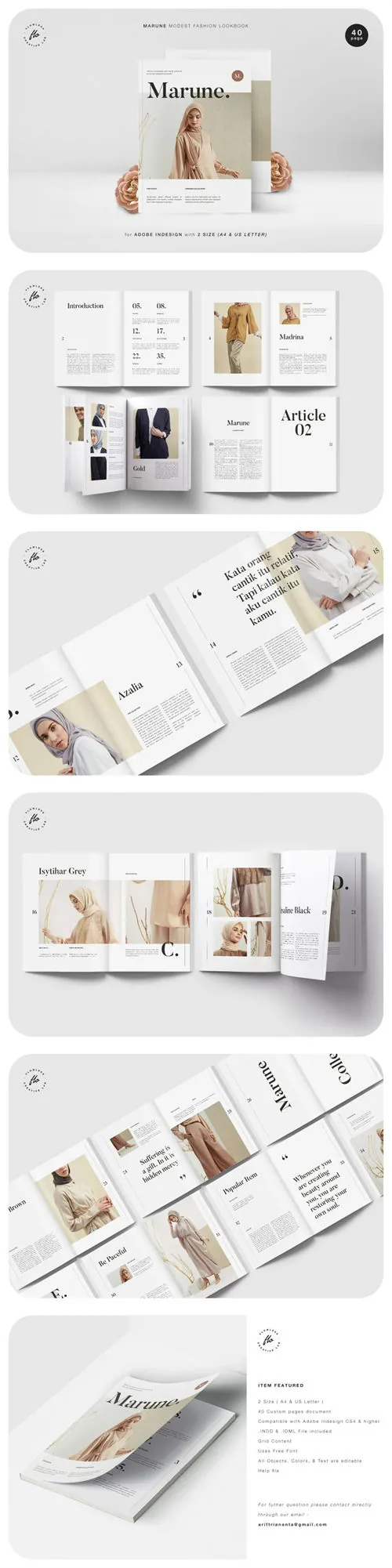 简约时尚服装产品图册设计 Fashion Lookbook