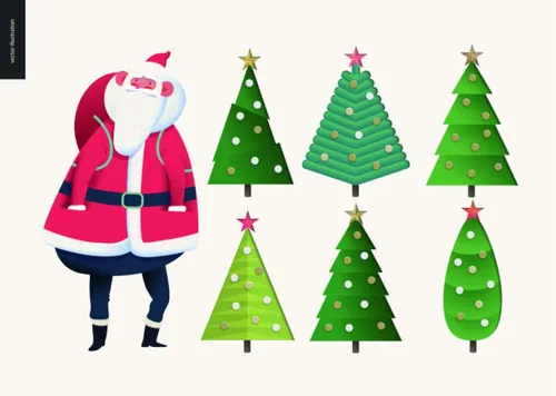 冬日圣诞节新年快乐庆典EPS矢量海报插画素材