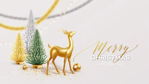 精美圣诞节主题新年海报矢量模板素材