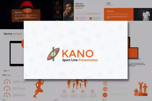 适合运动类展示的PPT设计模板kano-creative-powerpoint