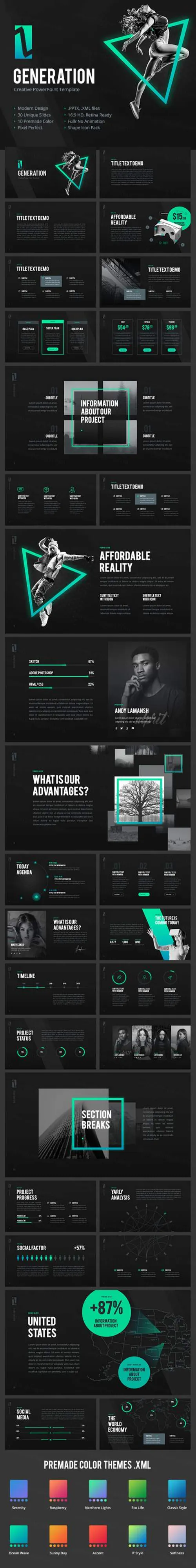 创意动感PowerPoint模板_Creative_PowerPoint_Template