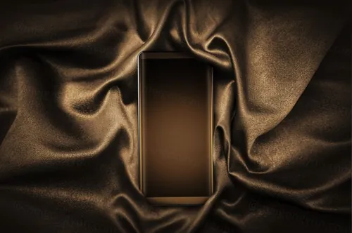 绸缎的时尚高端的现代移动手机APP UI样机展示模型