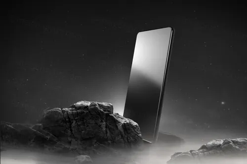 黑色大气的手机APP UI样机展示模型