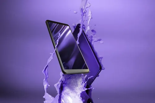 蓝色丝滑的现代移动手机APP UI样机展示模型