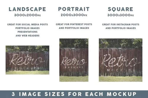 45款新西兰取景复古Logo字体样机模板 45 Retro