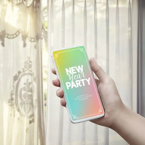 手持苹果手机庆2020年机样展示模板