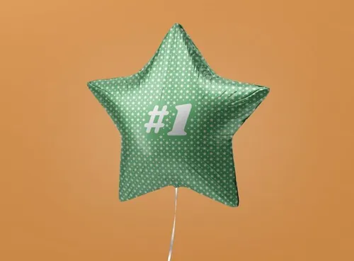 多角度的高品质气球VI样机展示模型star-balloon-