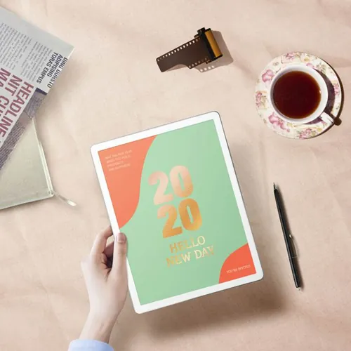 庆新年平板移动页面设计展示样机素材