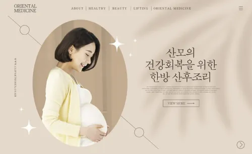 欧美极简Ins风图线叠加创意排版东方医学治疗宝妈孕妇医美广告宣传海报PSD模板