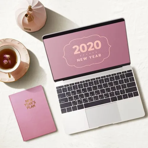 庆新年电脑手机iPad等响应式网站展示样机素材