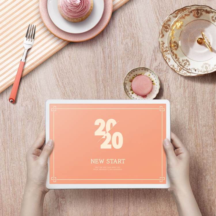 庆新年平板机样设计模板