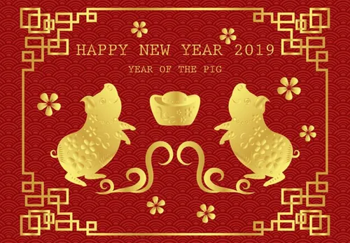 2019年新年快乐中国日本东方传统元素新年氛围素材矢量合辑包 Happy chinese new year