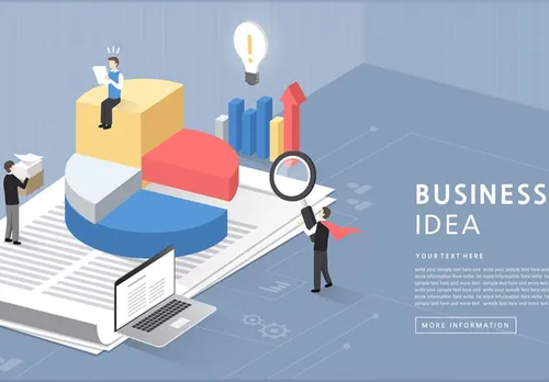 Business Idea 商业理念研究分析AI矢量插图素材 ti209a8201