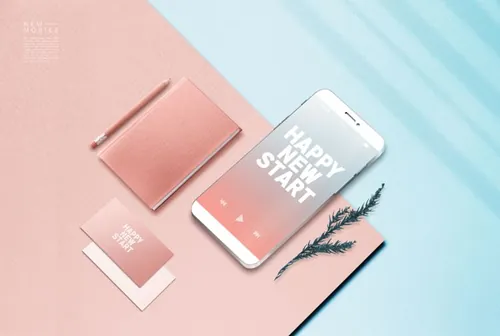 小清新庆新年手机APP闪屏广告设计模板下载