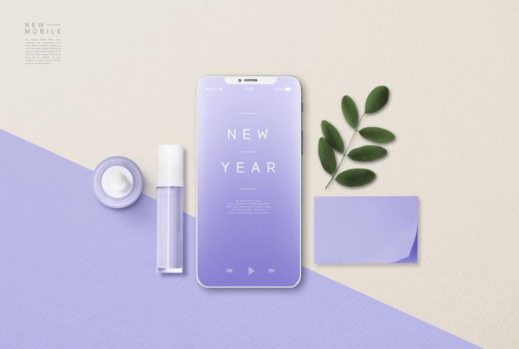 紫色庆新年手机APP闪屏广告设计模板下载