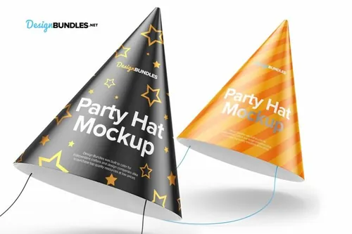 生日派对帽子设计贴图提案展示样机模板 Party Hat Mockups