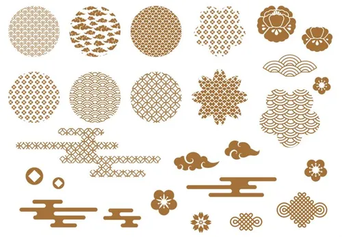 2019年新年快乐中国年传统元素氛围素材矢量合辑包