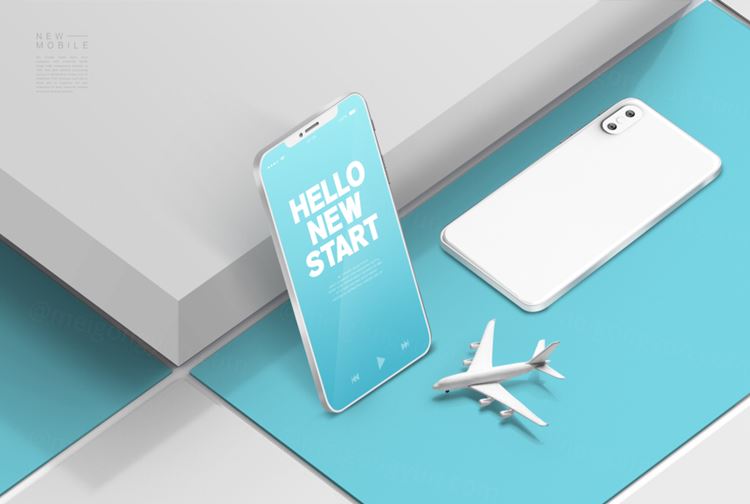 蓝色庆新年手机APP闪屏广告设计模板下载