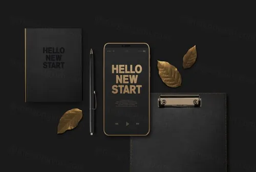 炫酷黑色庆新年手机APP闪屏广告设计模板下载