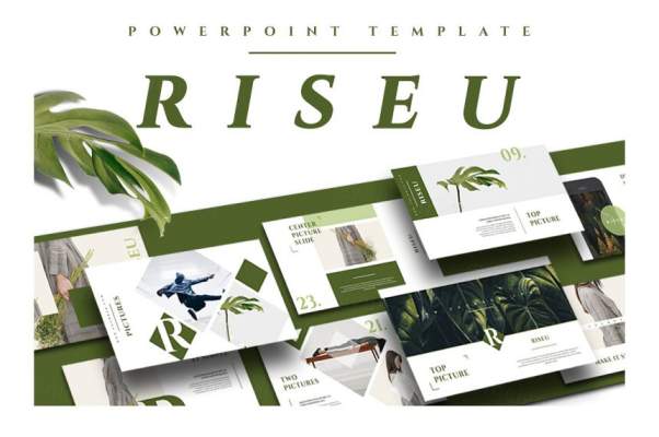 引人注目和时尚的PowerPoint模板RISEU_Powerpoint